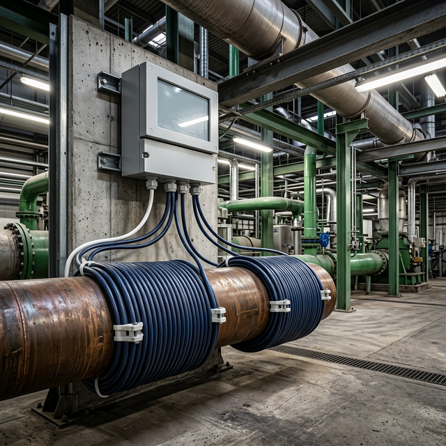 Site industriel avec echangeurs thermiques et tours de refroidissement traites par la technologie LIMPEO